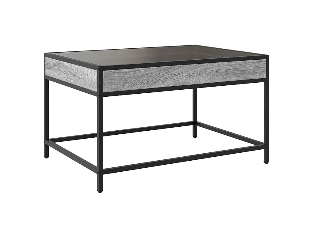 Couchtisch mit Infinity-LED Grau Sonoma 70x50x41 cm