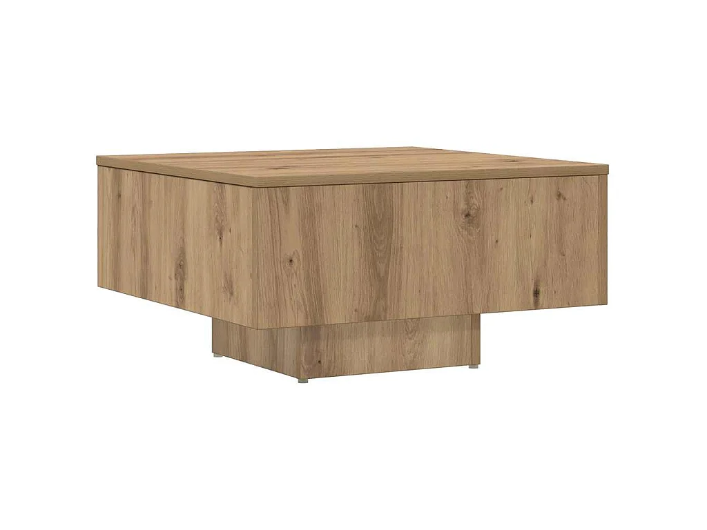 Mesa de centro madera de ingeniería roble artisan 60x60x31,5 cm