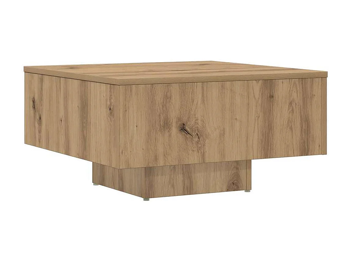 Mesa de centro madera de ingeniería roble artisan 60x60x31,5 cm