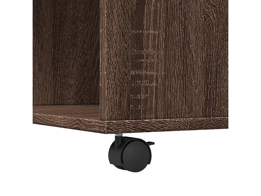 Table basse chêne marron 80x80x40 cm bois d'ingénierie