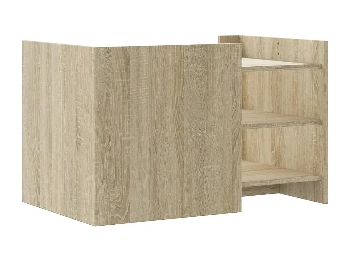 Table basse chêne sonoma 80x50x50 cm bois d'ingénierie