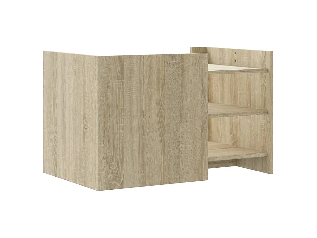 Table basse chêne sonoma 80x50x50 cm bois d'ingénierie