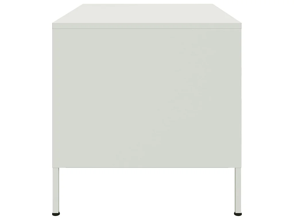 Table basse blanc 68x50x50,5 cm acier