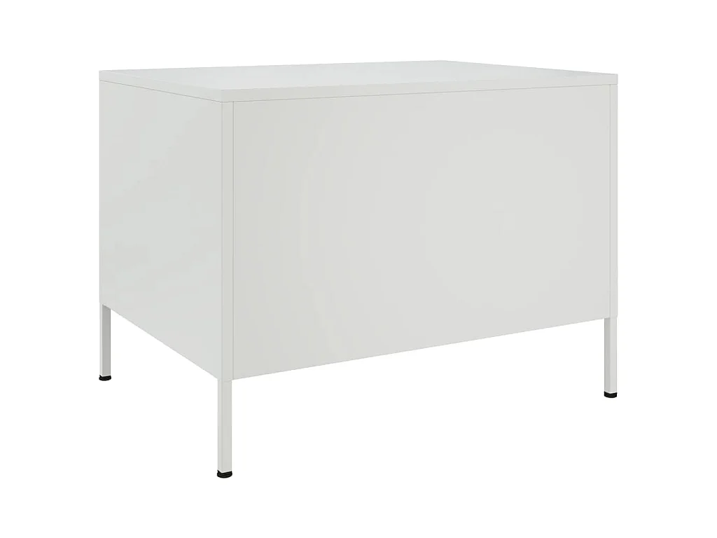 Table basse blanc 68x50x50,5 cm acier