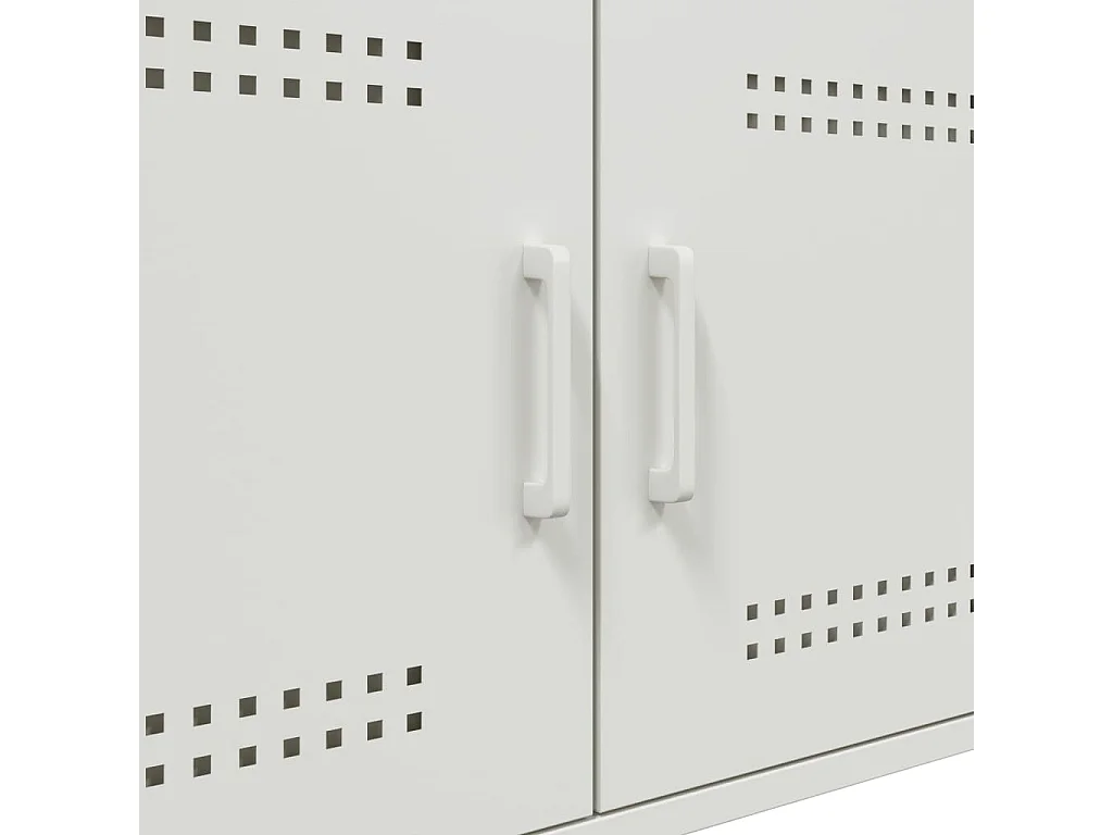 Table basse blanc 68x50x50,5 cm acier