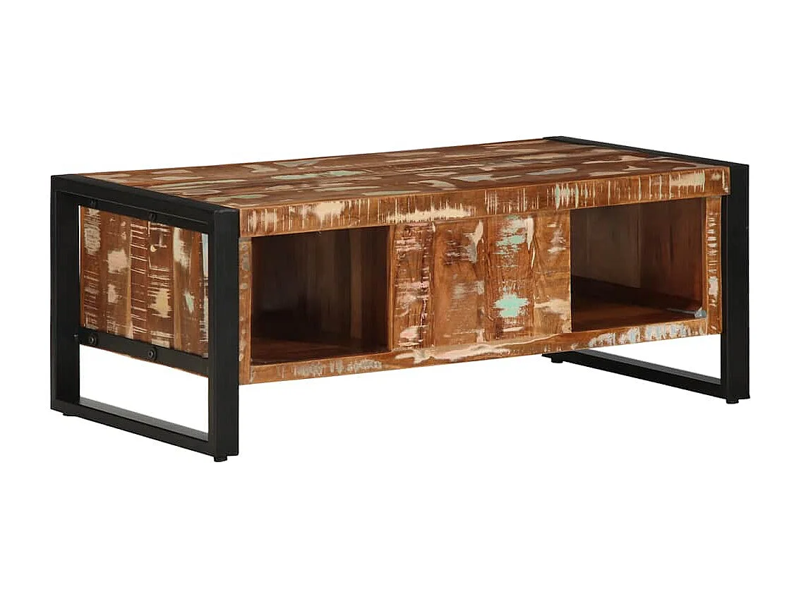 Salontafel 90x50x36 cm massief gerecycled hout meerkleurig