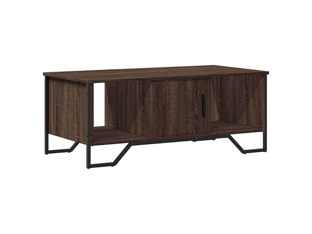 Tavolino Salotto Rovere Marrone 100x51x40 cm Legno Multistrato