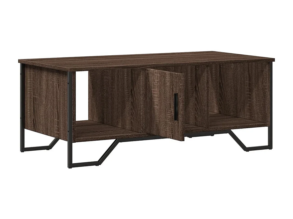 Tavolino Salotto Rovere Marrone 100x51x40 cm Legno Multistrato