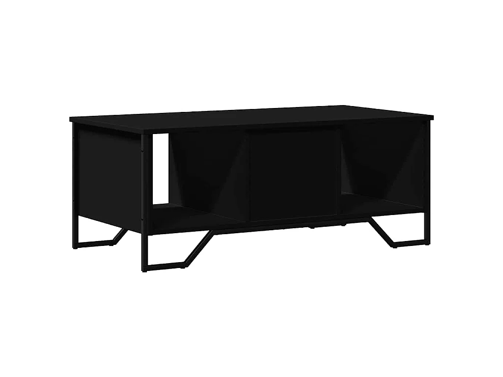 Table basse noir 100x51x40 cm bois d'ingénierie