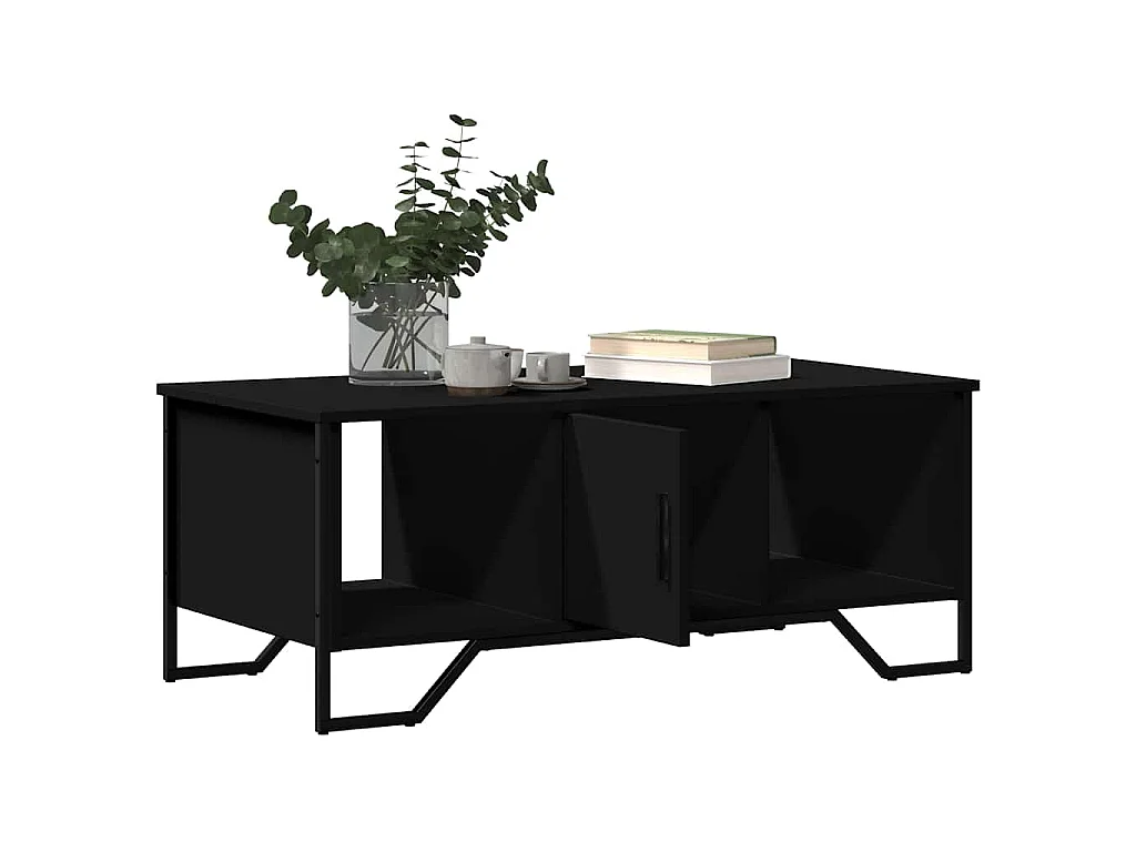 Table basse noir 100x51x40 cm bois d'ingénierie