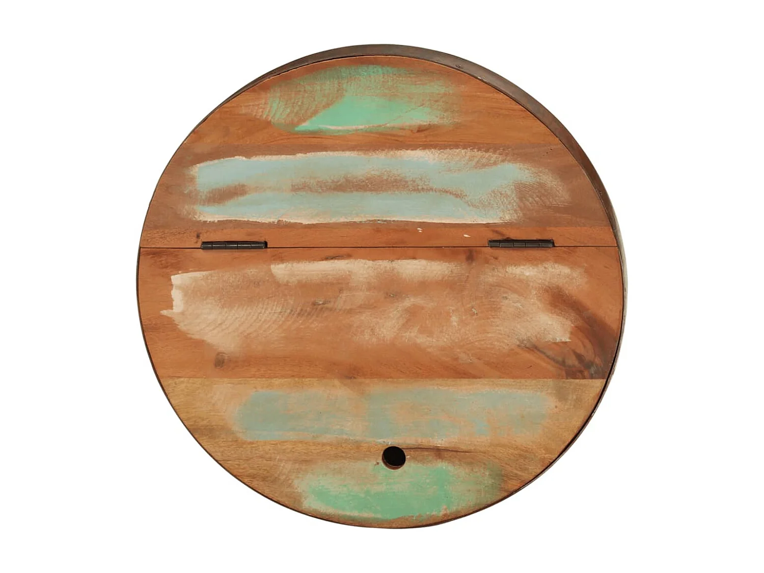 Mesas de centro formato taça 2pcs Ø50x24,5cm madeira recuperada