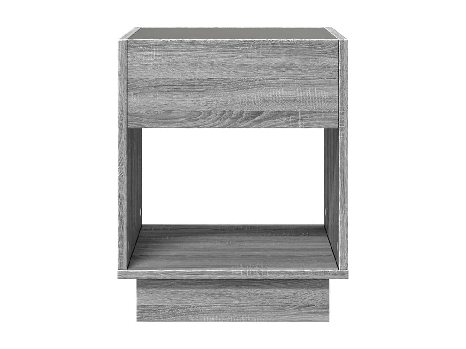 Salontafel met Infinity LED 40x40x50 cm grijs sonoma eikenkleur