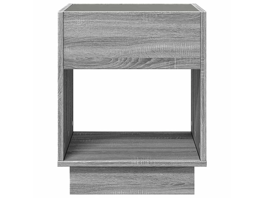 Table basse avec LED infini sonoma gris 40x40x50 cm