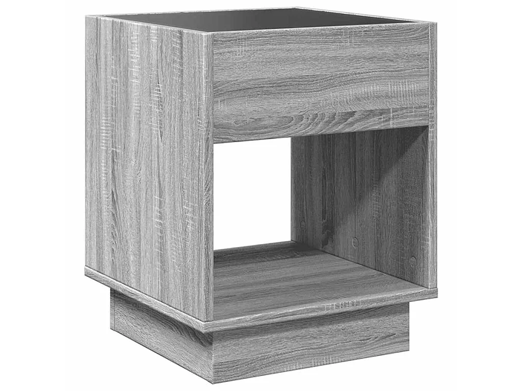 Table basse avec LED infini sonoma gris 40x40x50 cm