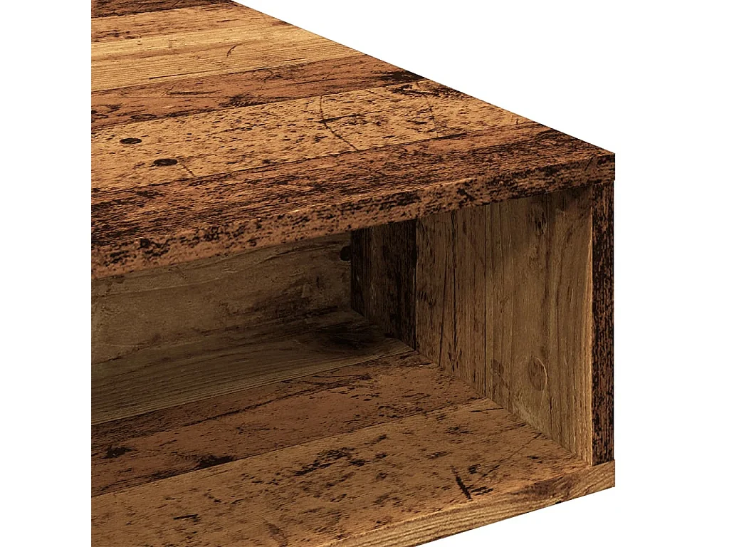 Table basse vieux bois 105x55x32 cm bois d'ingénierie