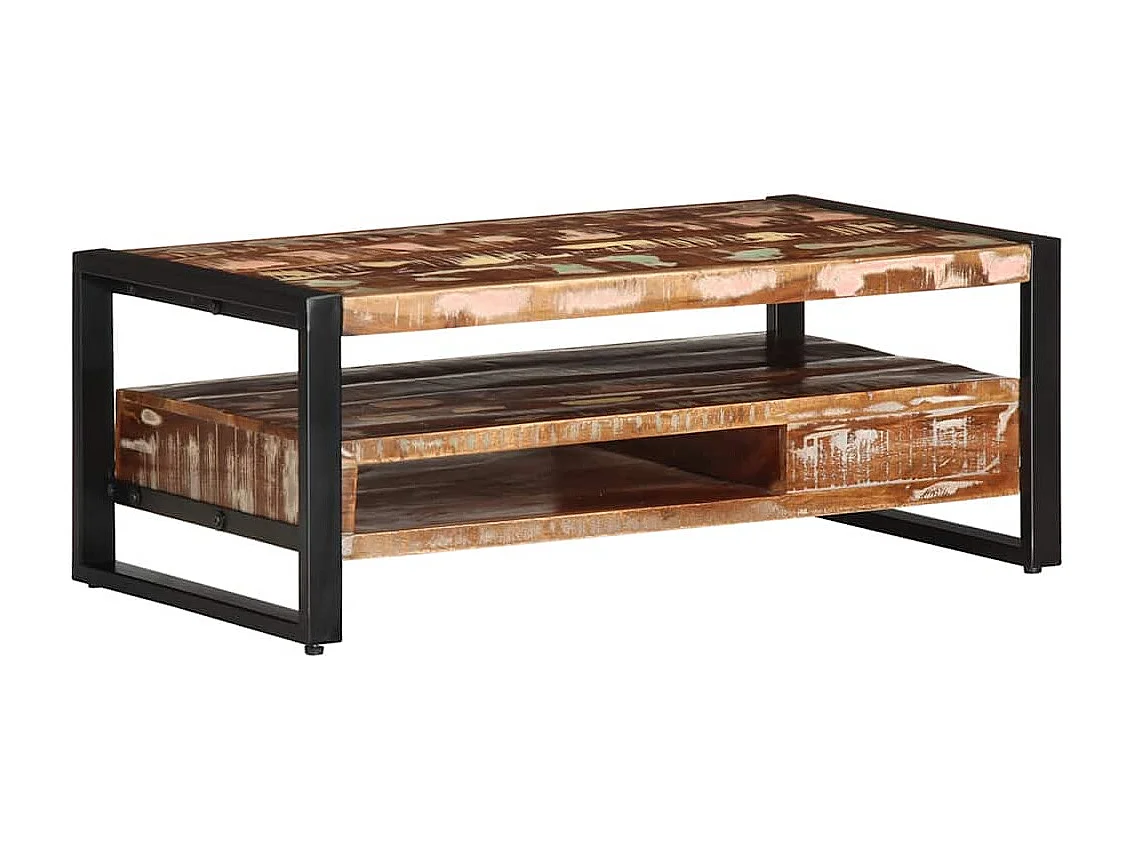 Couchtisch Mehrfarbig 90x50x36 cm Altholz Massiv