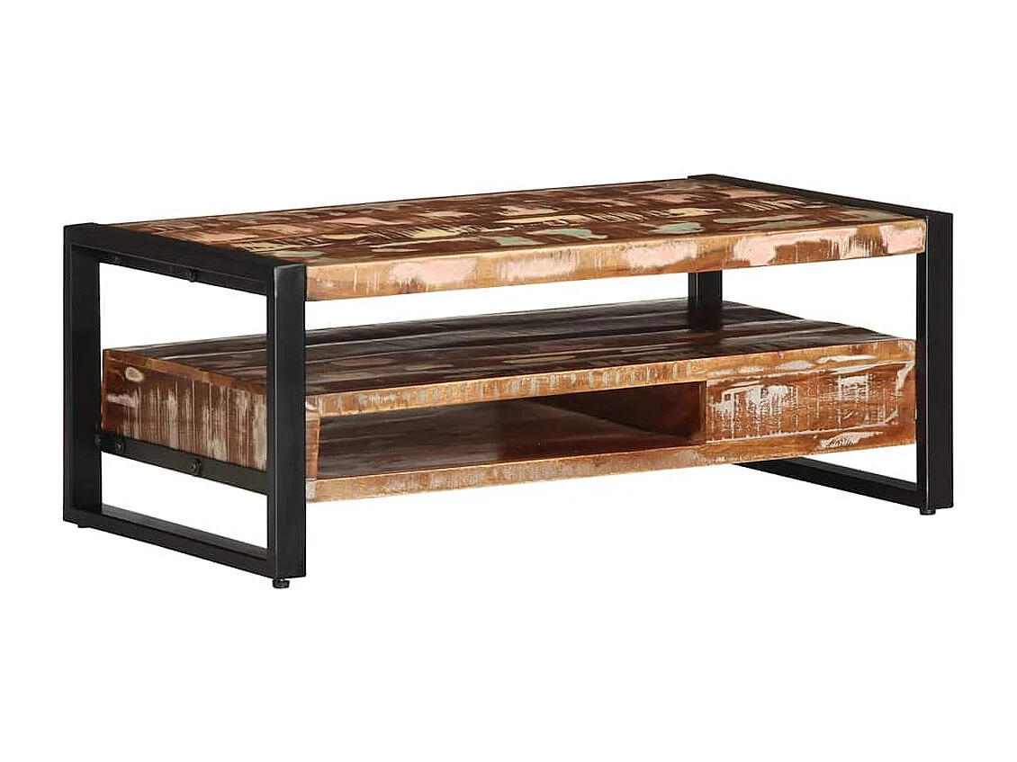 Couchtisch Mehrfarbig 90x50x36 cm Altholz Massiv