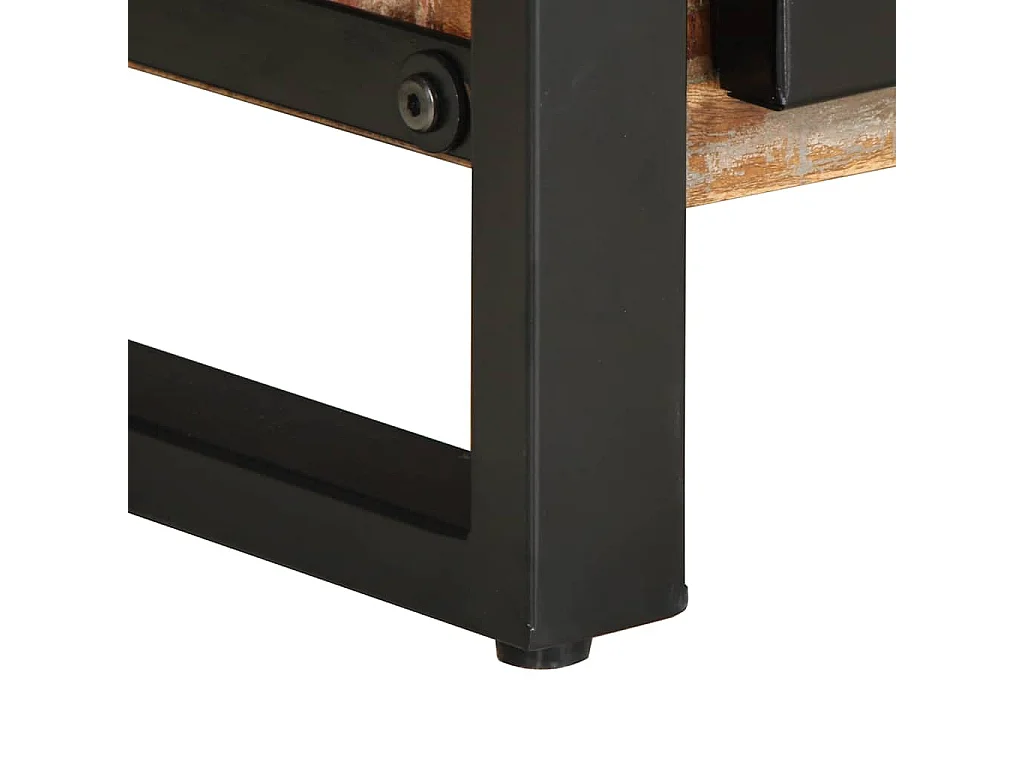 Tavolino Salotto Multicolore 90x50x36cm Legno Massello Recupero
