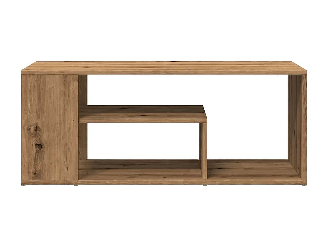 Mesa de centro madera contrachapada roble artisan 100x50x40 cm