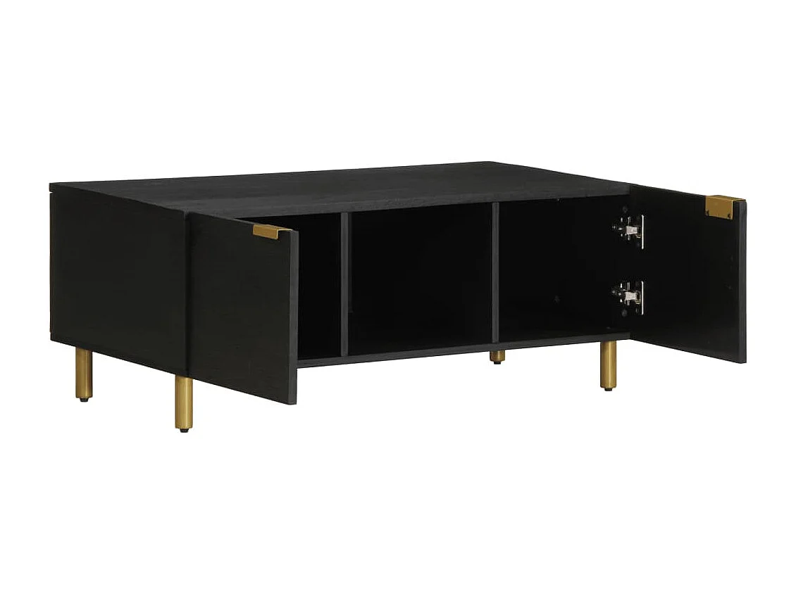 Table basse noir 100x54x40 cm bois d'ingénierie