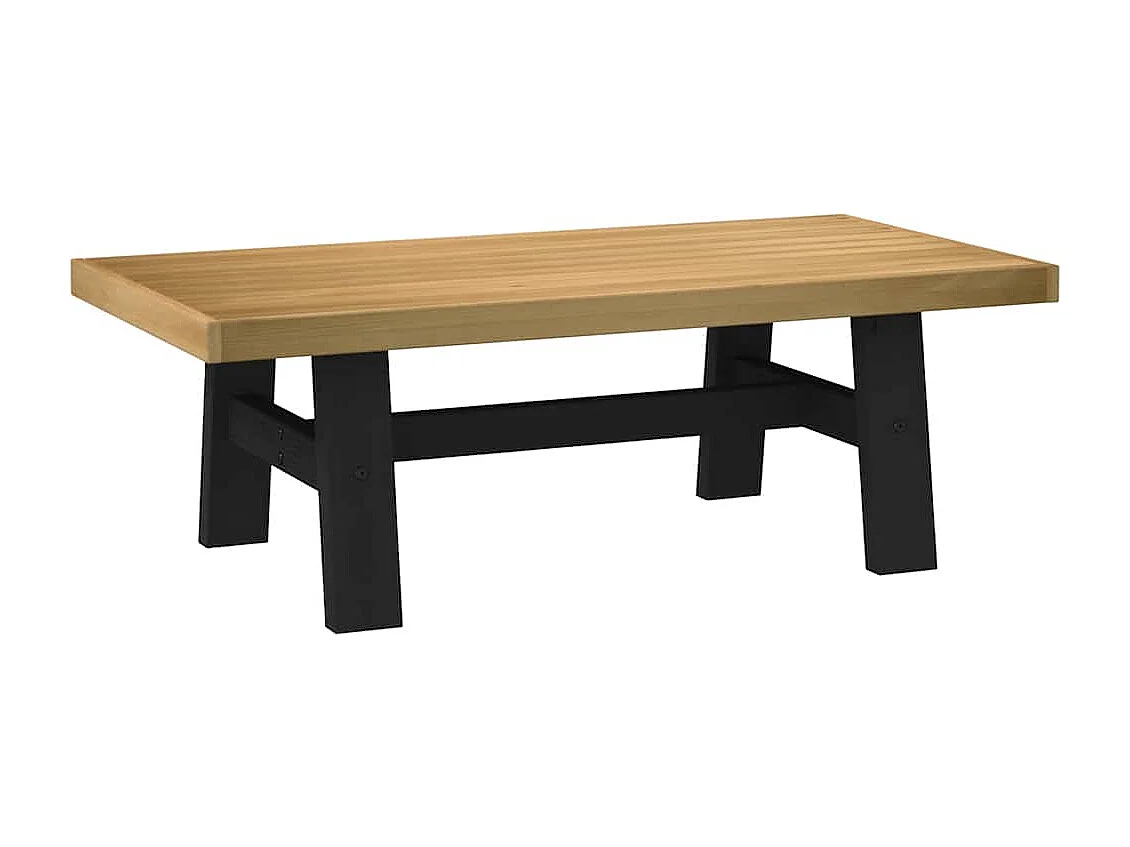 Table basse NOAIN pieds en forme de A 120x60x40 cm massif pin