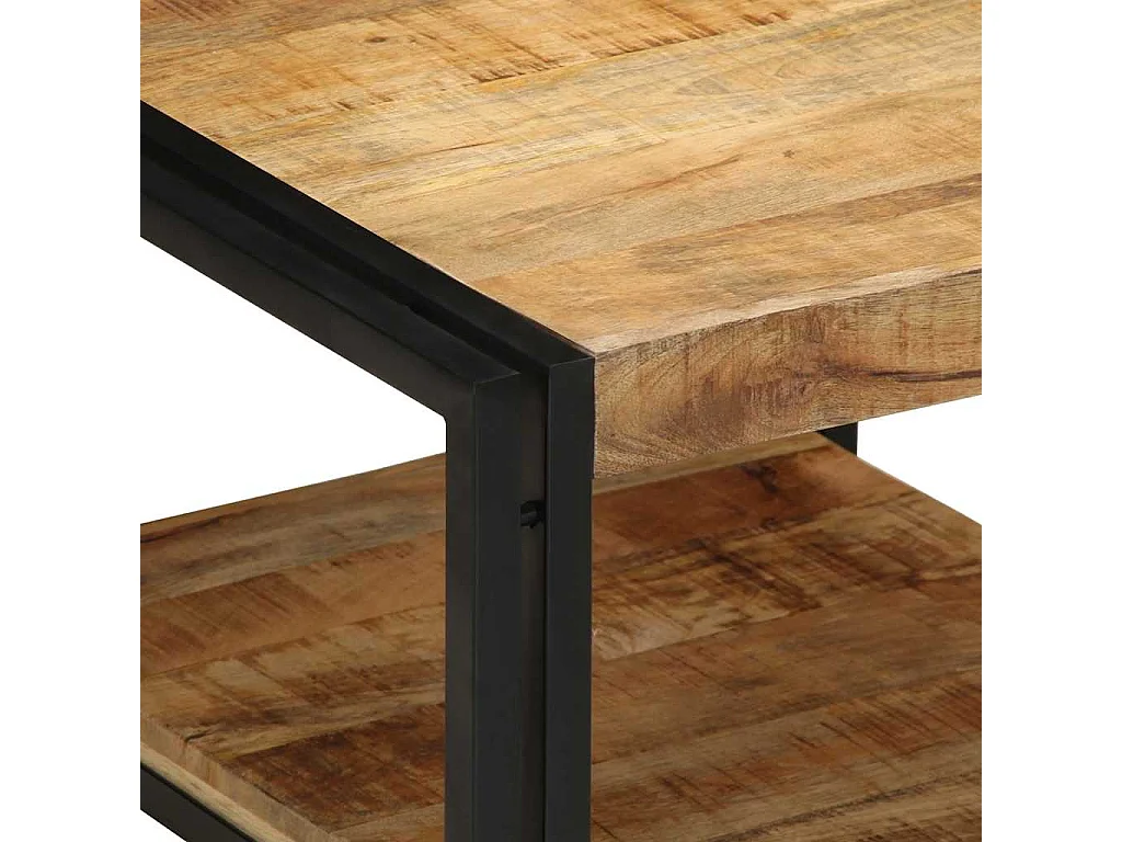 Mesa de centro 50x50x38 cm madeira de mangueira áspera maciça