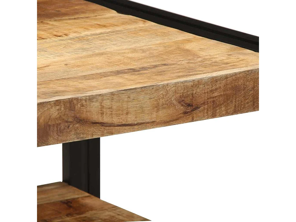 Mesa de centro 50x50x38 cm madeira de mangueira áspera maciça