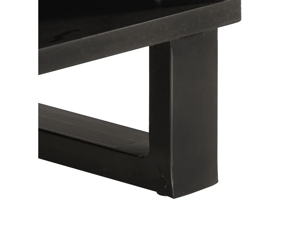 Tavolino da Salotto 80x51x40 cm Legno Massello di Mango Grezzo