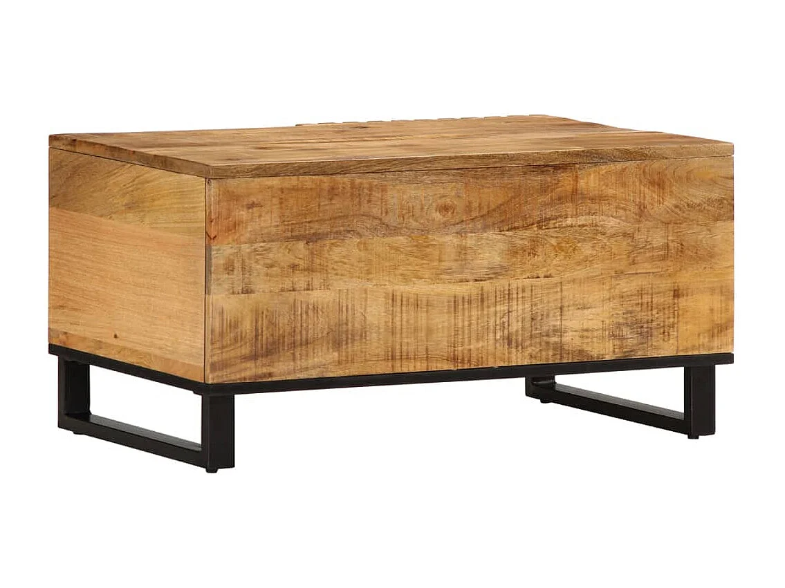 Mesa de centro 80x51x40 cm madeira de mangueira áspera maciça