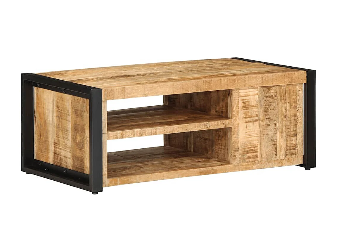 Table basse 90x50x36 cm bois de manguier massif brut