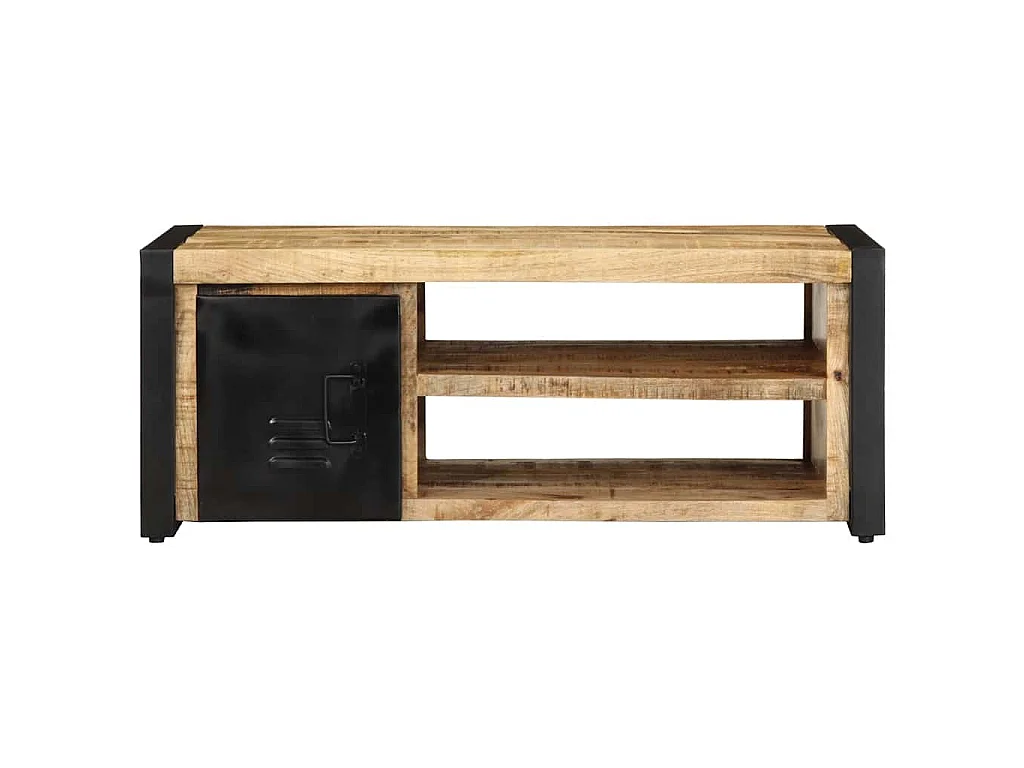 Tavolino da Salotto 90x50x36 cm Legno Massello di Mango Grezzo