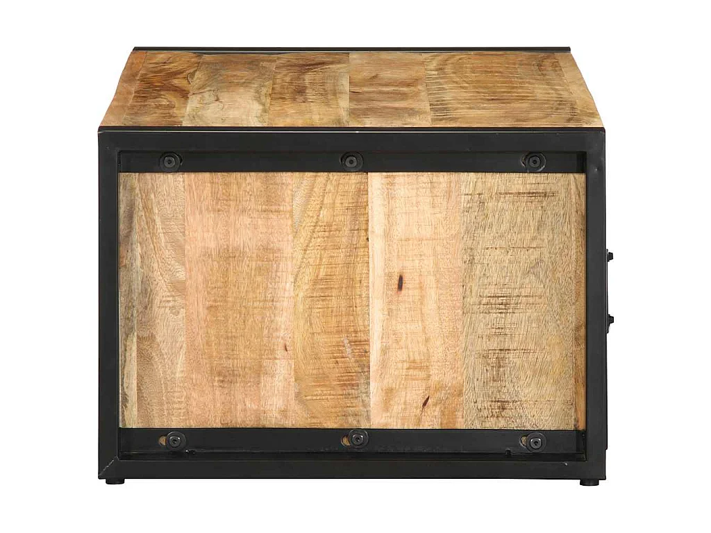 Tavolino da Salotto 90x50x36 cm Legno Massello di Mango Grezzo