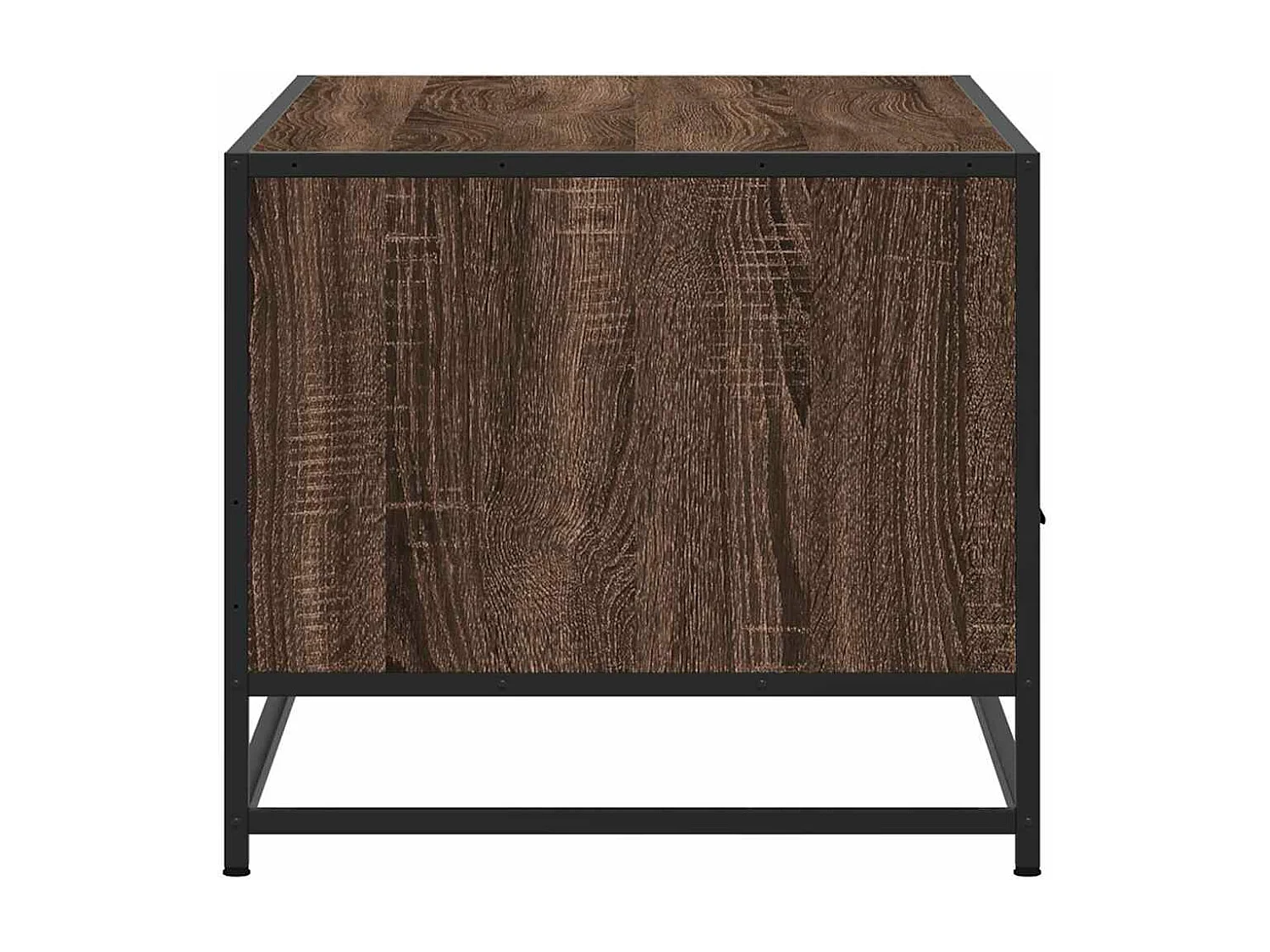 Table basse chêne marron 100x50x45cm bois d'ingénierie et métal