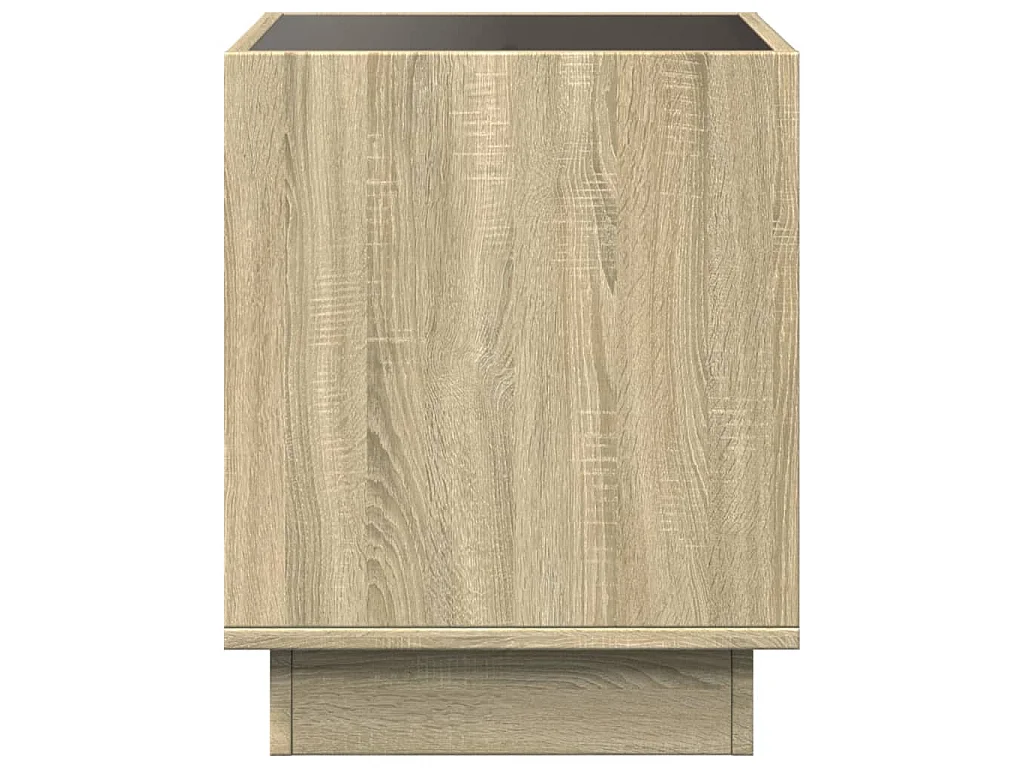 Table basse avec LED infini chêne sonoma 40x40x50 cm