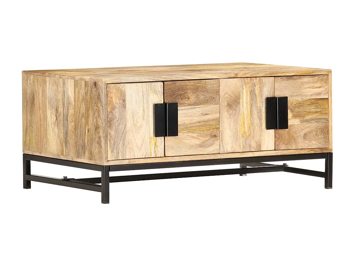Couchtisch 90 x 55 x 40 cm Massivholz Mango