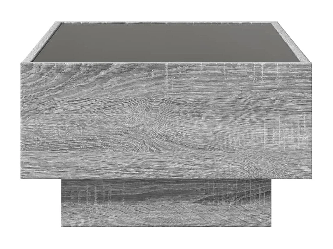 Mesa de centro c/ LEDs 70x50x30 cm derivados de madeira