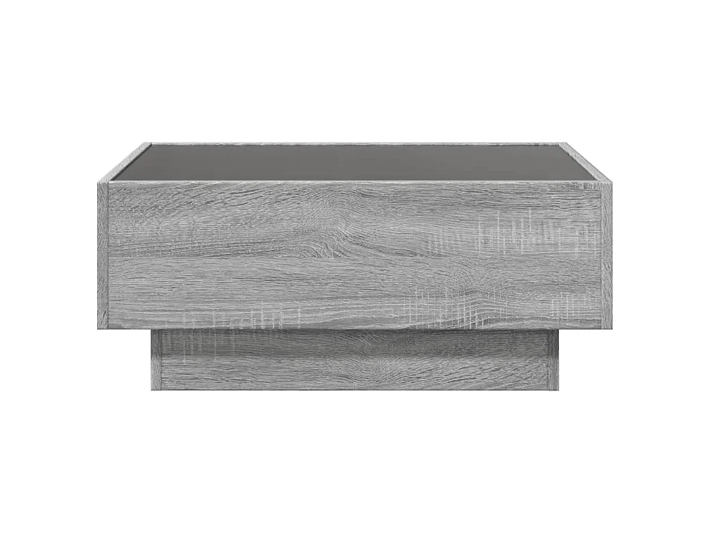 LED-Couchtisch Grau Sonoma 70x50x30 cm Holzwerkstoff