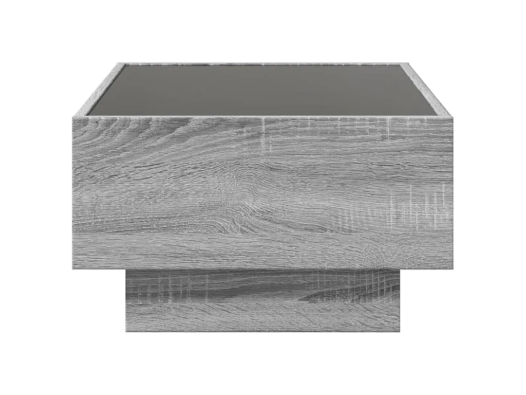 LED-Couchtisch Grau Sonoma 70x50x30 cm Holzwerkstoff