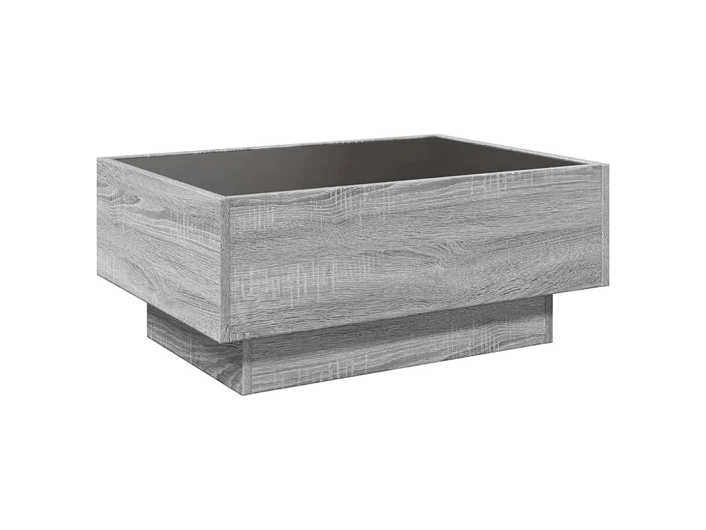 LED-Couchtisch Grau Sonoma 70x50x30 cm Holzwerkstoff