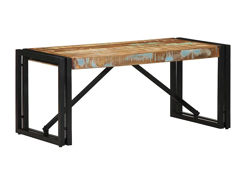 Couchtisch Mehrfarbig 80x40x35 cm Altholz Massivholz