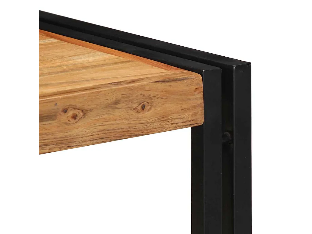 Tavolino da Salotto 40x40x35 cm in Legno Massello di Acacia