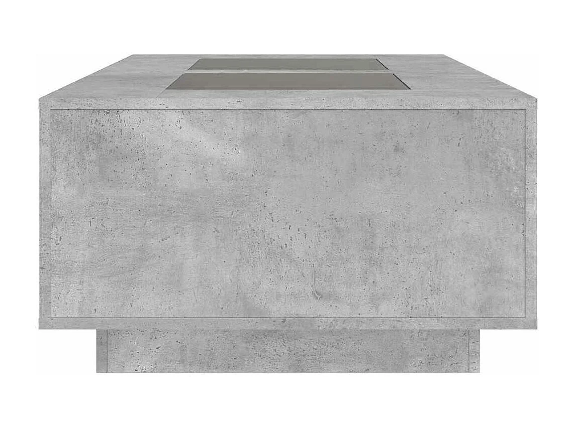 Salontafel met Infinity LED 116x69x40 cm betongrijs