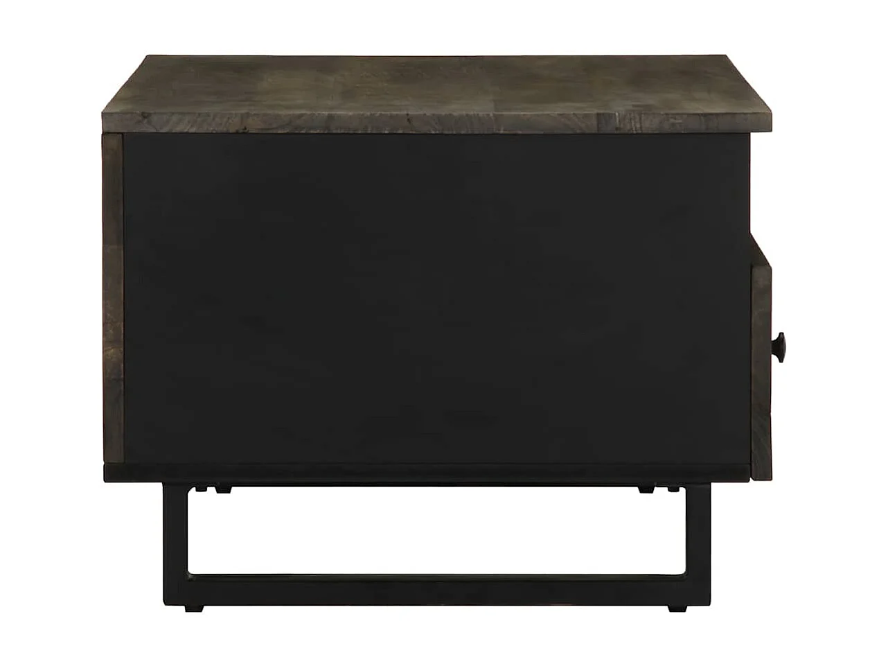 Table basse noir 80x54x40 cm bois massif de manguier