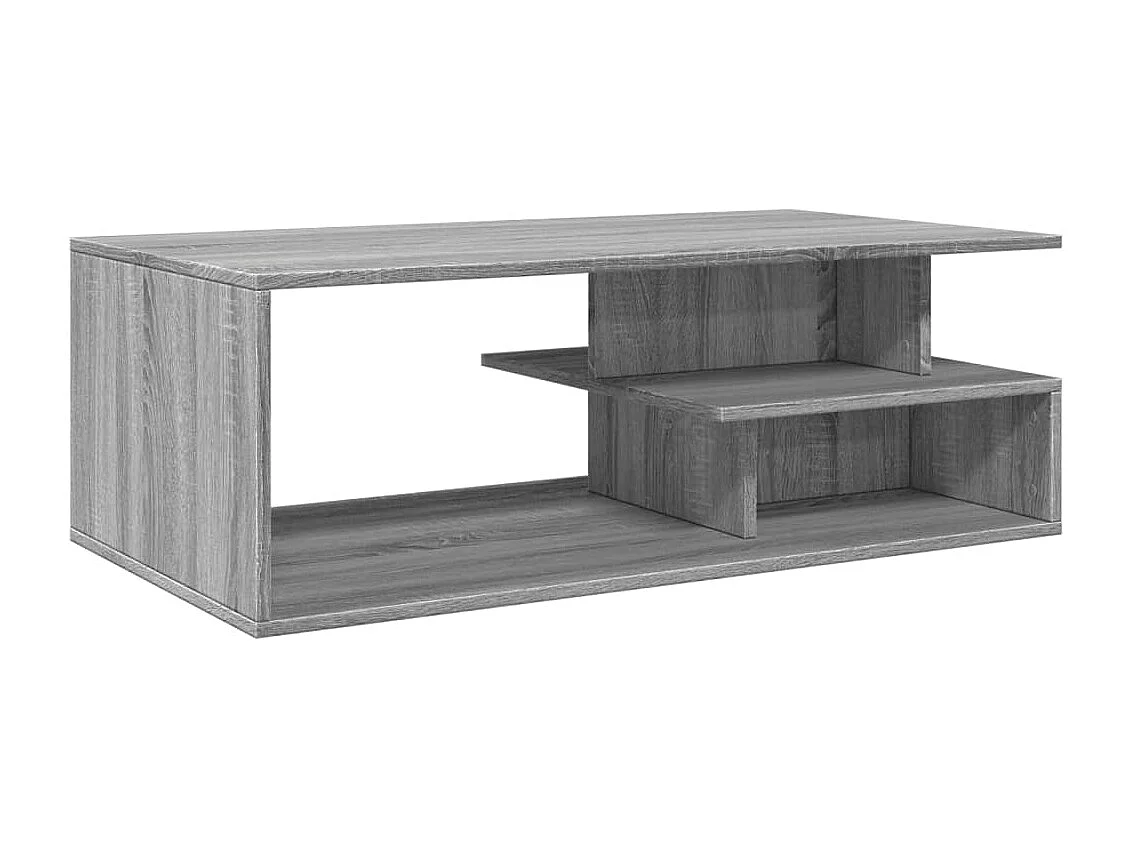Table basse sonoma gris 102x55x35 cm bois d'ingénierie