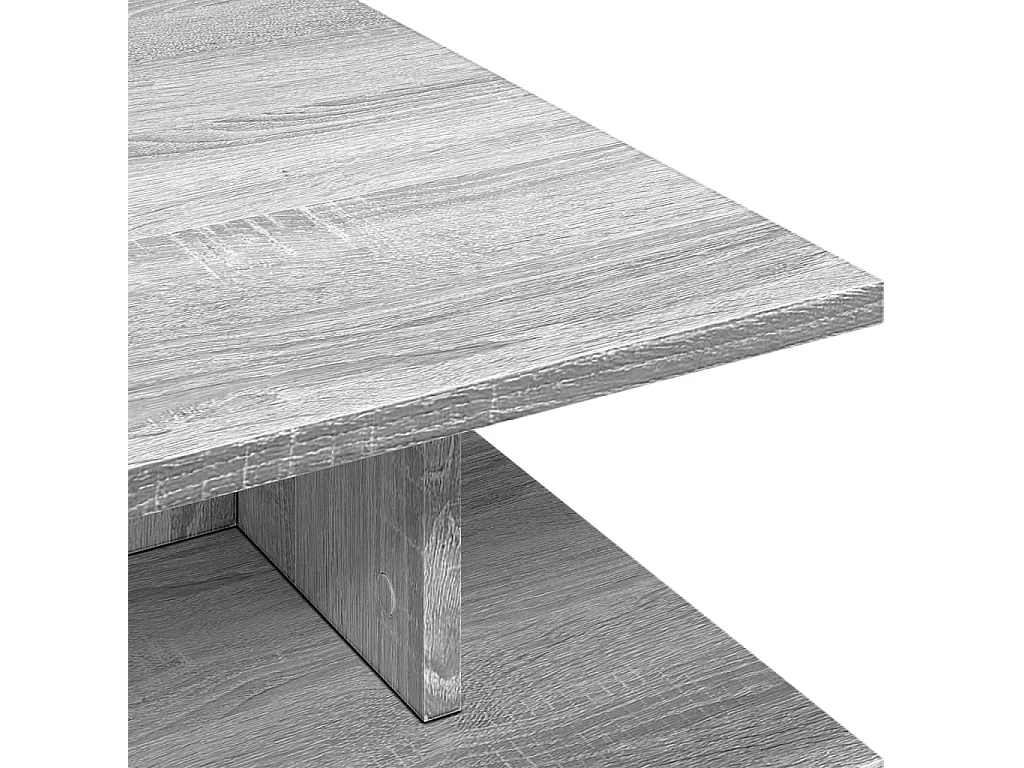 Table basse sonoma gris 102x55x35 cm bois d'ingénierie