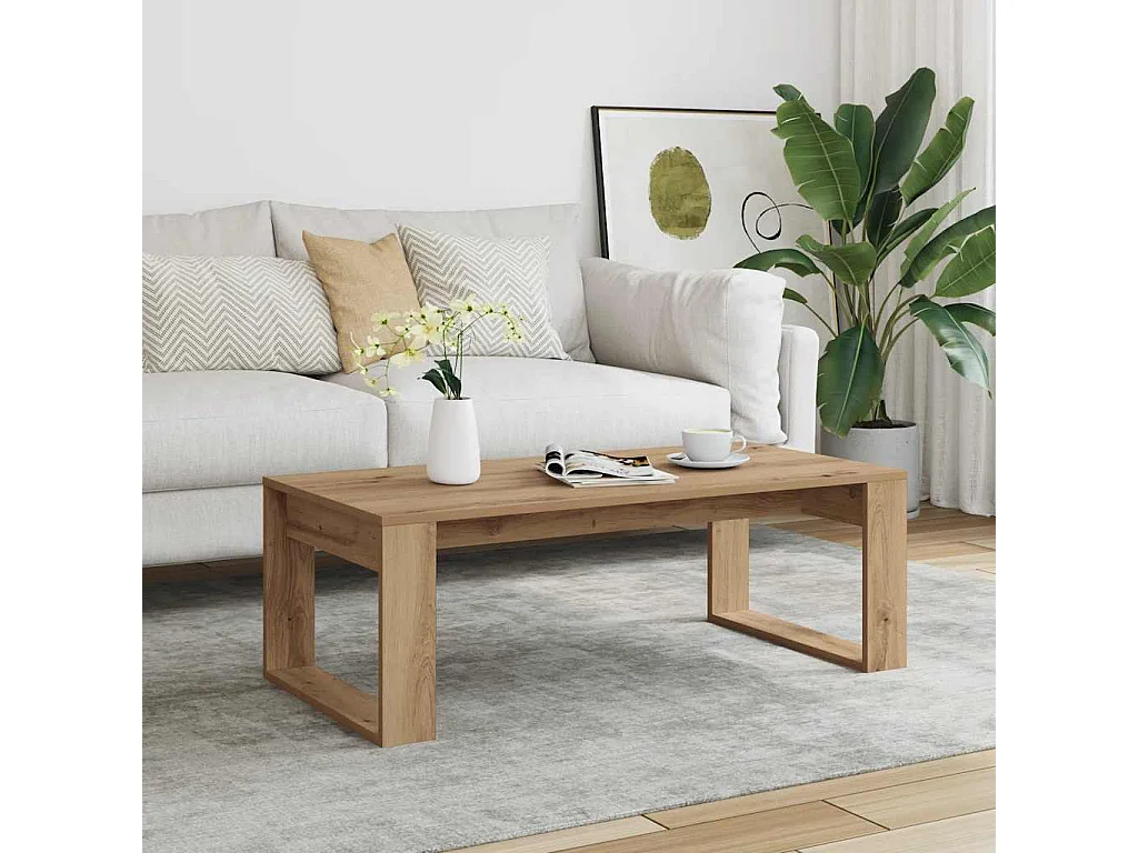 Tavolino Salotto Rovere Artigianale 102x50x35 cm in Truciolato