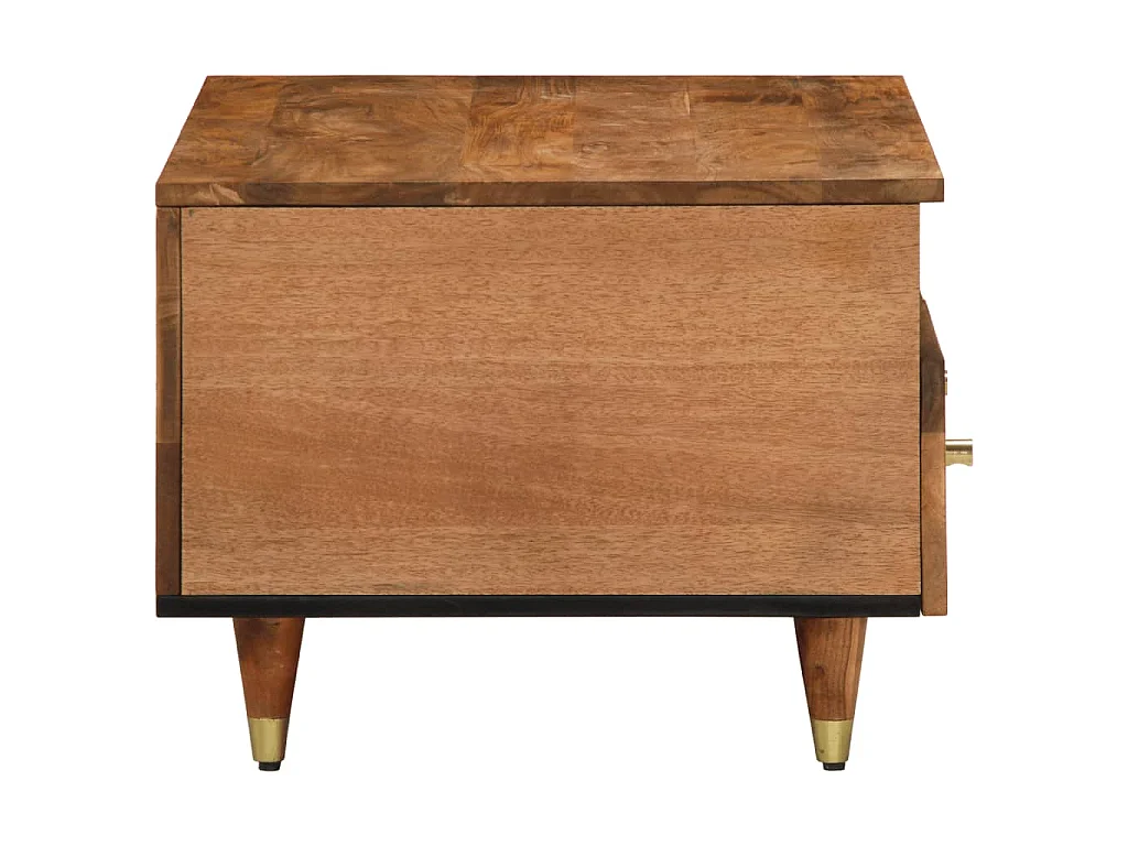 Tavolino da Salotto 80x54x40 cm in Legno Massello di Mango