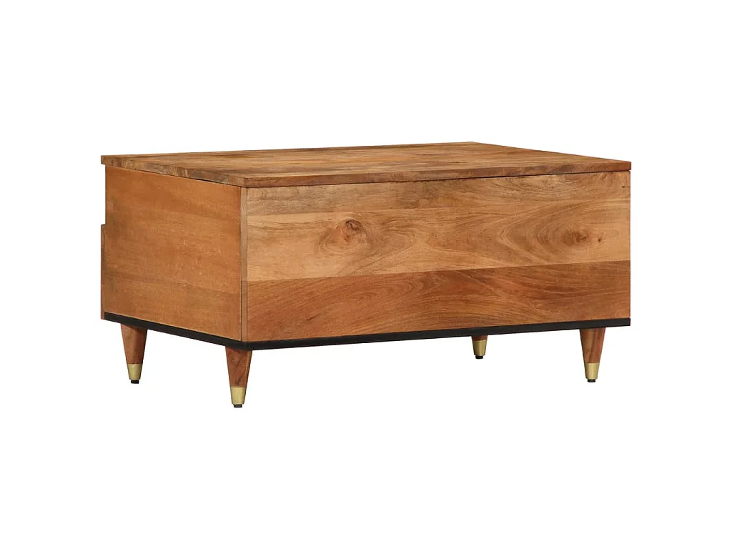 Tavolino da Salotto 80x54x40 cm in Legno Massello di Mango