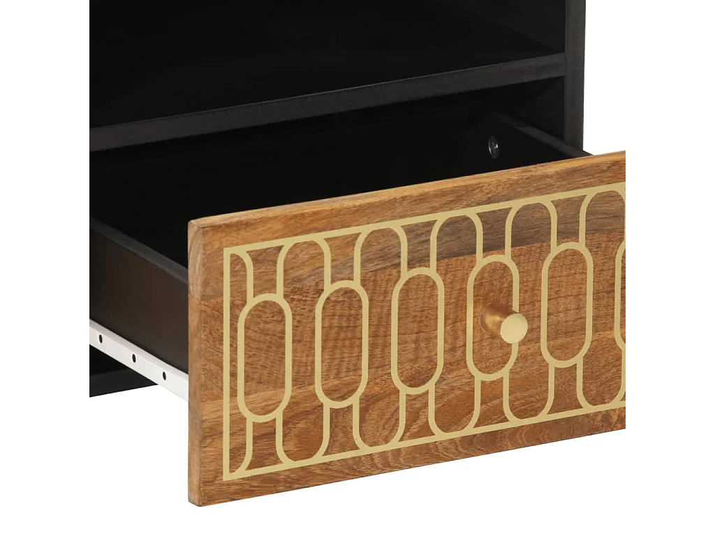 Tavolino da Salotto 80x54x40 cm in Legno Massello di Mango