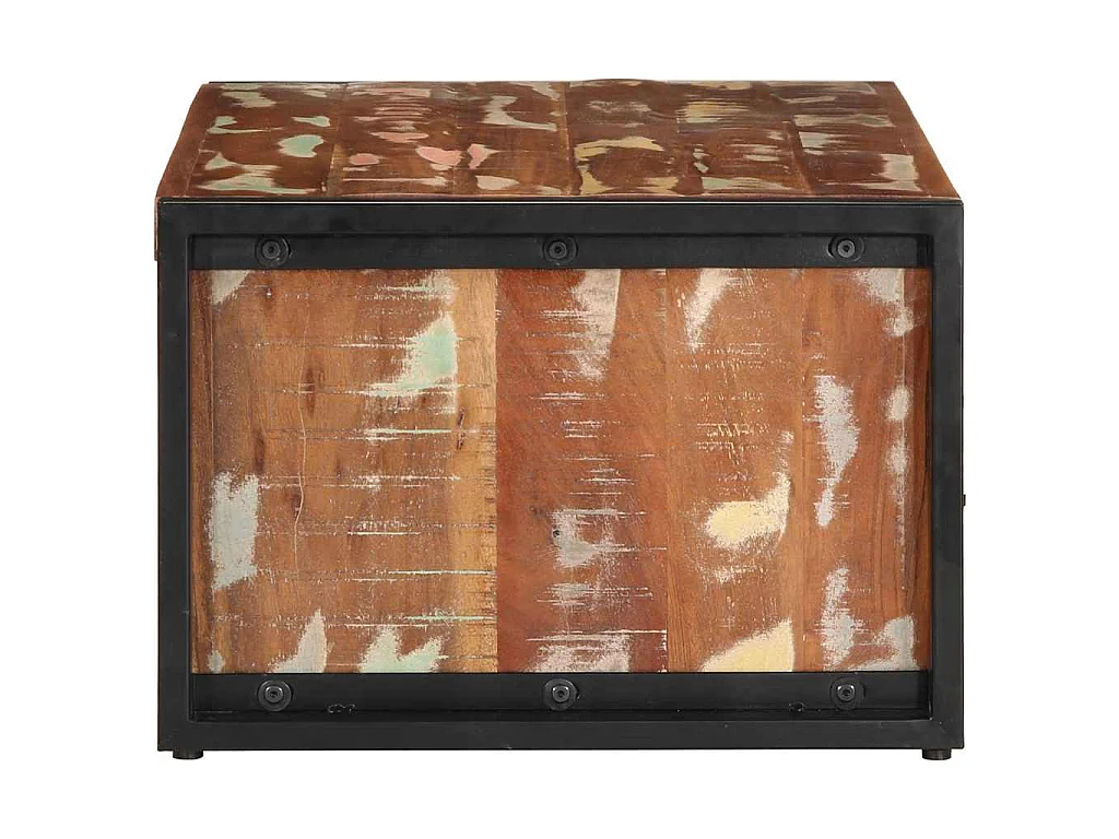 Mesa de centro multicor 90x50x36 cm madeira maciça recuperada